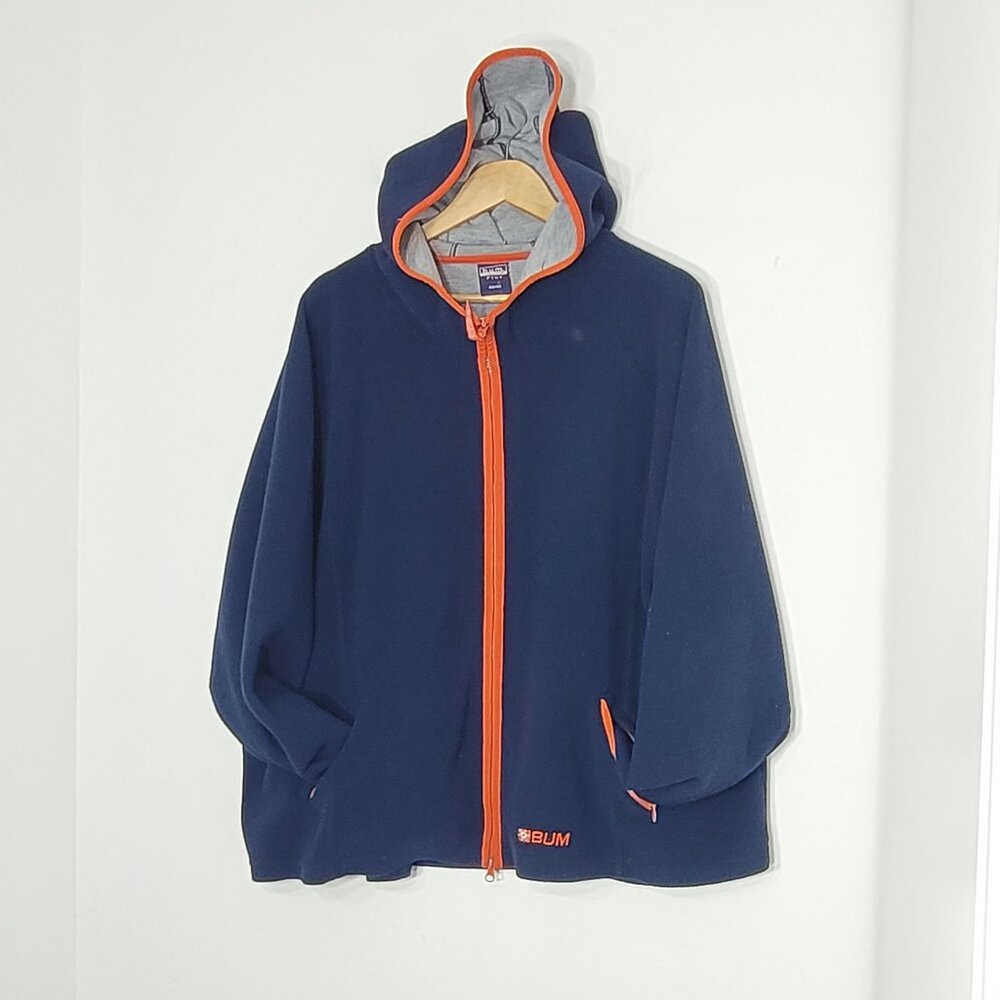 🛍BUM Men's Navy Blue Vintage Full Zip Sports Softshell 90s Reissue Jacket Sz 48